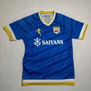 BoxLunch Dragon Ball Z Vegeta Saiyans Soccer Jersey Blue Mens XS Anime Shirt